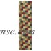 Ottomanson Ottohome Collection Contemporary Checkered Design Modern Area Rugs and Runners with Non-Skid (Non-Slip) Rubber Backing, Multi-Color   555757158